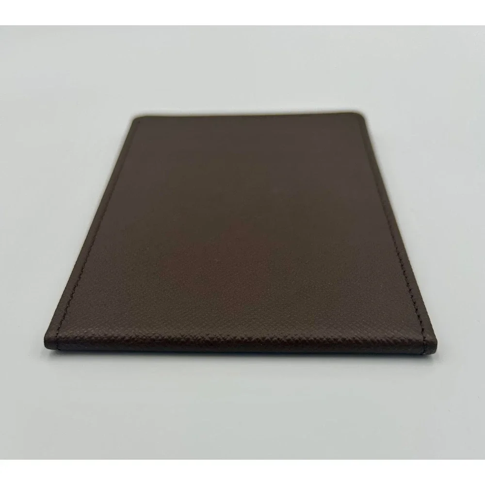 Louis Vuitton Taiga Leather Bifold ID Card Holder Brown Wallet with COA